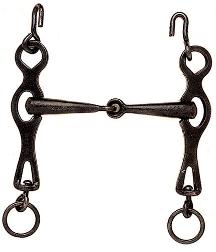 Bocado Roldan Portugues Articulado Pavonado 12.5 cm