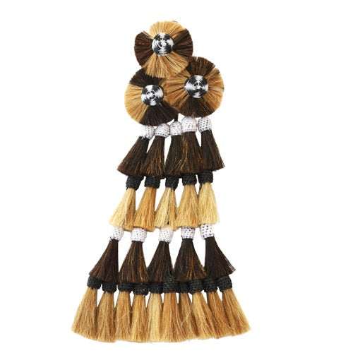 Mosquero HH Cerda Natural - 24 Borlas - Marron/Blanco