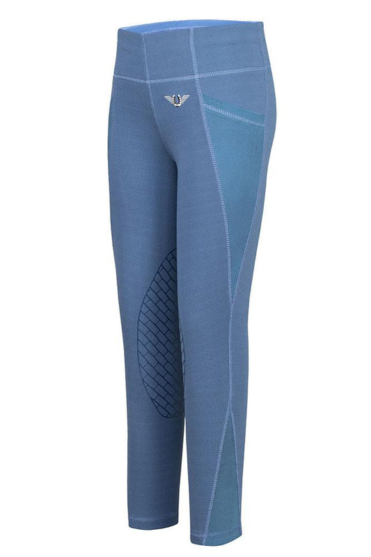 Leggings TuffRider EquiCool Minerva - M - Azul - Niña