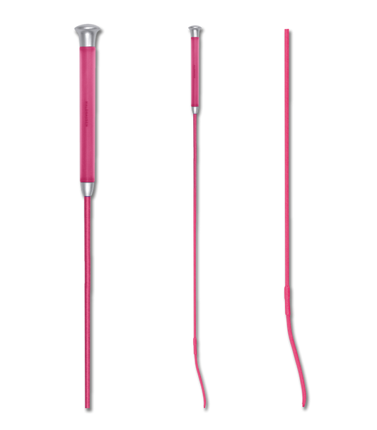 Fusta De Adiestramiento Con Agarrador Gel de 39" - Rosado - Rosado