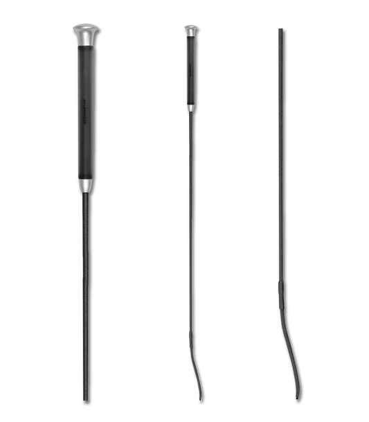 Fusta De Adiestramiento Con Agarrador Gel de 120" - Negro -