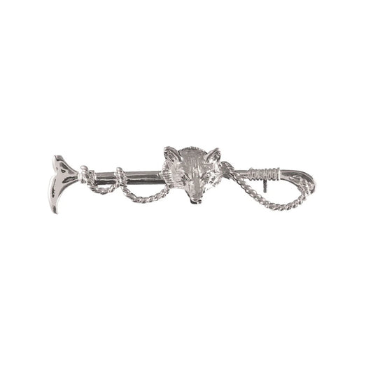 Pin Para Cuello Con Forma De Cabeza De Lobo - Plateado - Plateado