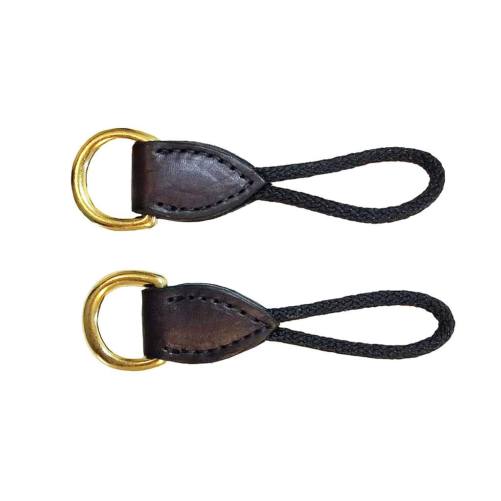 Par de Anillos Para Acoplar Pechera de Cuero Café