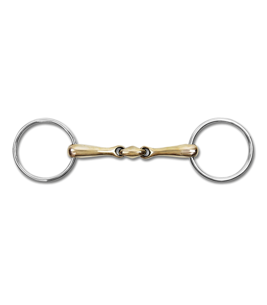Filete de Argollas Sueltas Articulado Doble De Bronce 13.5