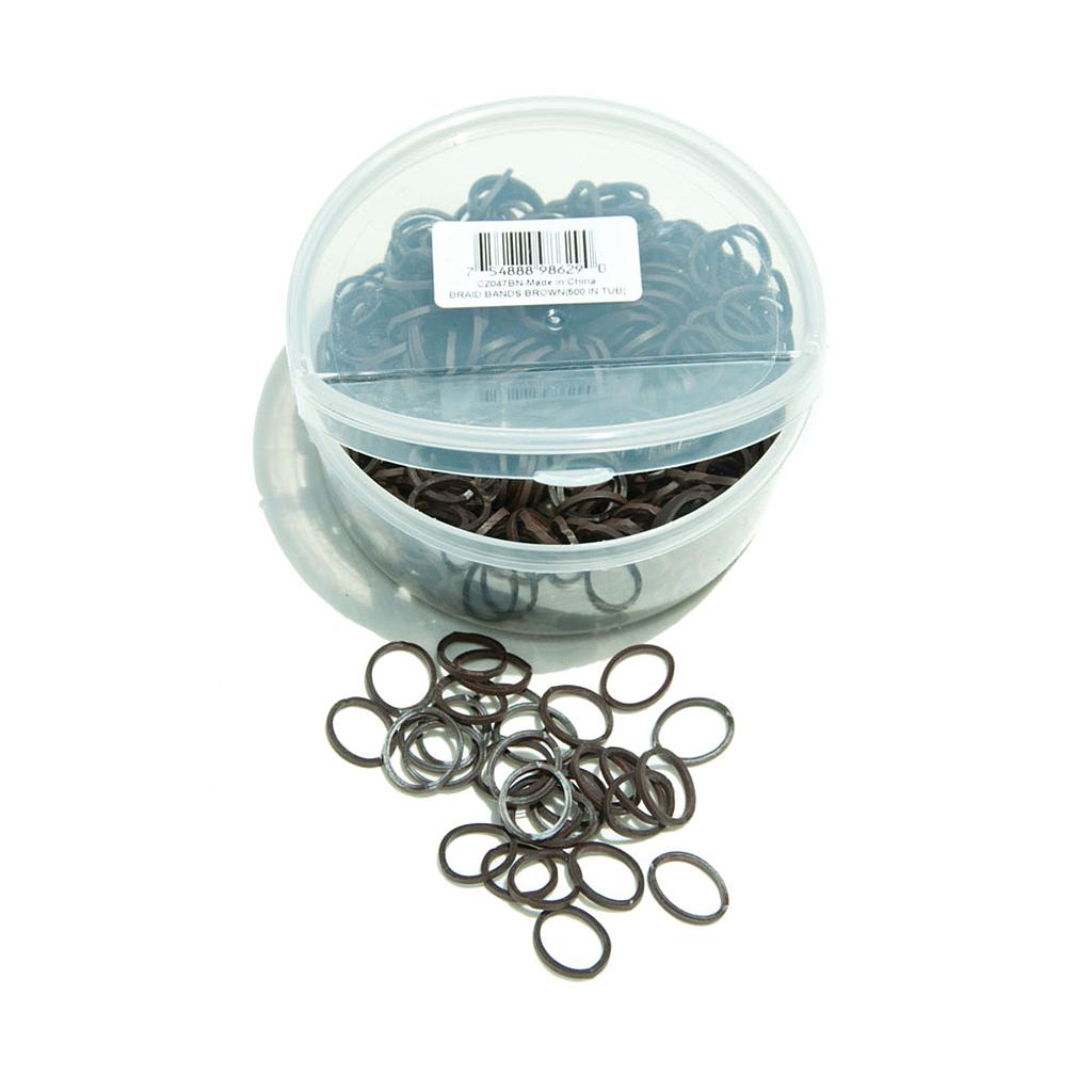 Hules Para Trenzar Bote 500 Unidades - Café corinto