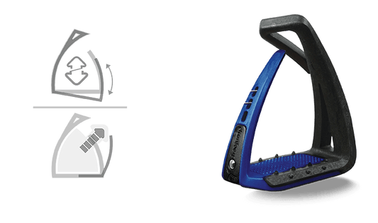 Estribos Freejump Soft Up Lite - Negro/Azul - Negro/Azul