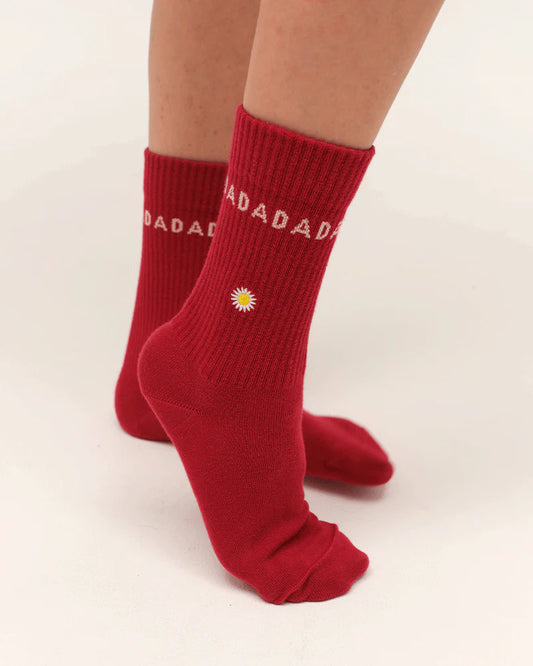 Calcetines Mosly Dada Sport Rojos - blanco pack 2